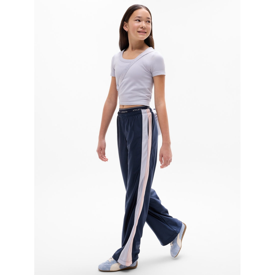 Athleta Girl Rise Above Rib Scoop Tee