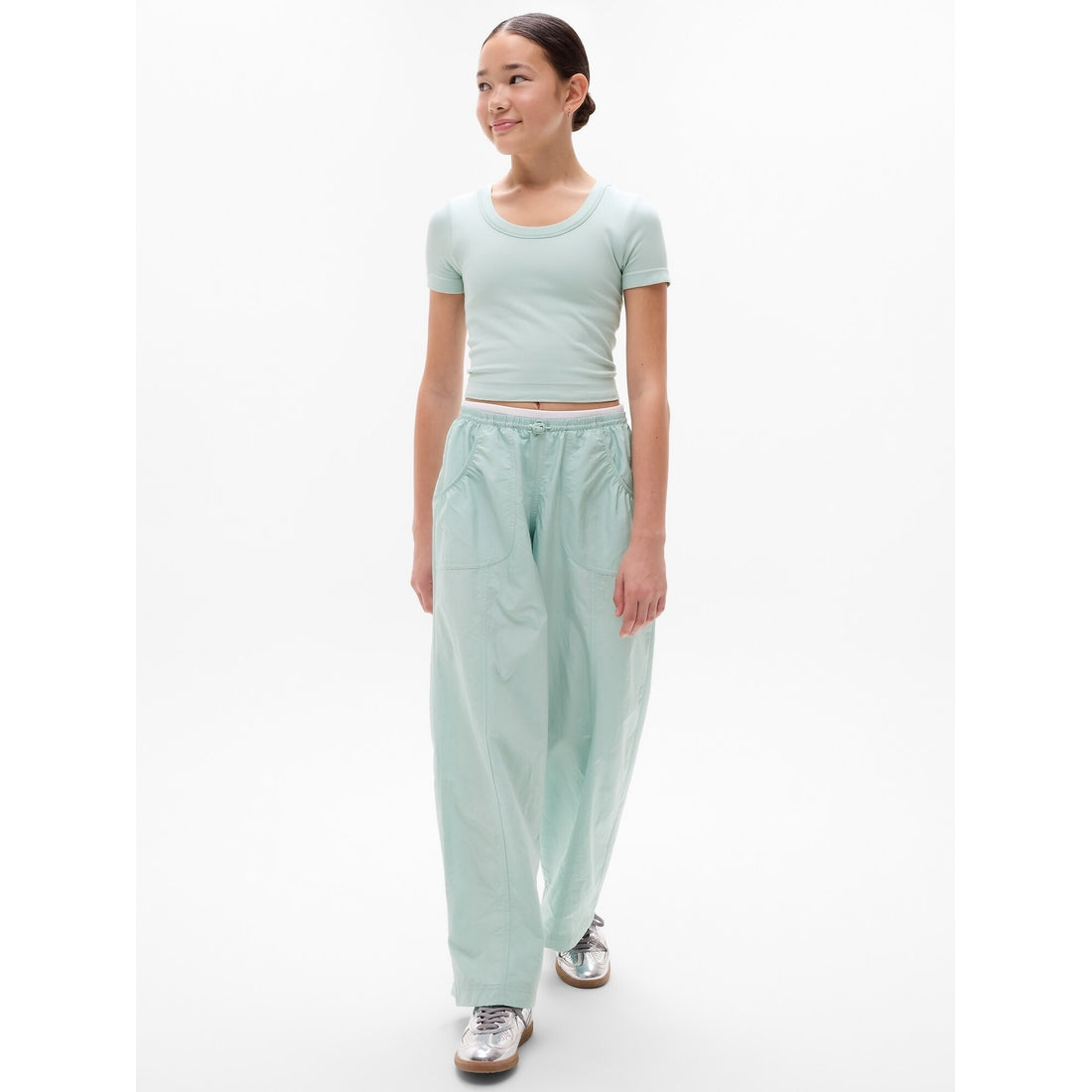 Athleta Girl Rise Above Rib Scoop Tee