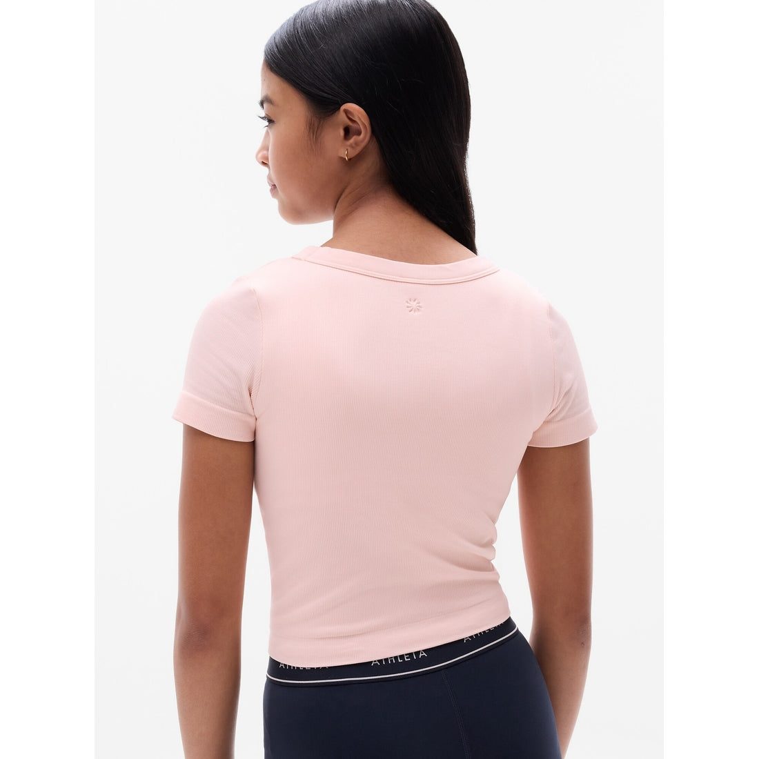 Athleta Girl Rise Above Rib Scoop Tee