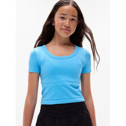 Athleta Girl Rise Above Rib Scoop Tee