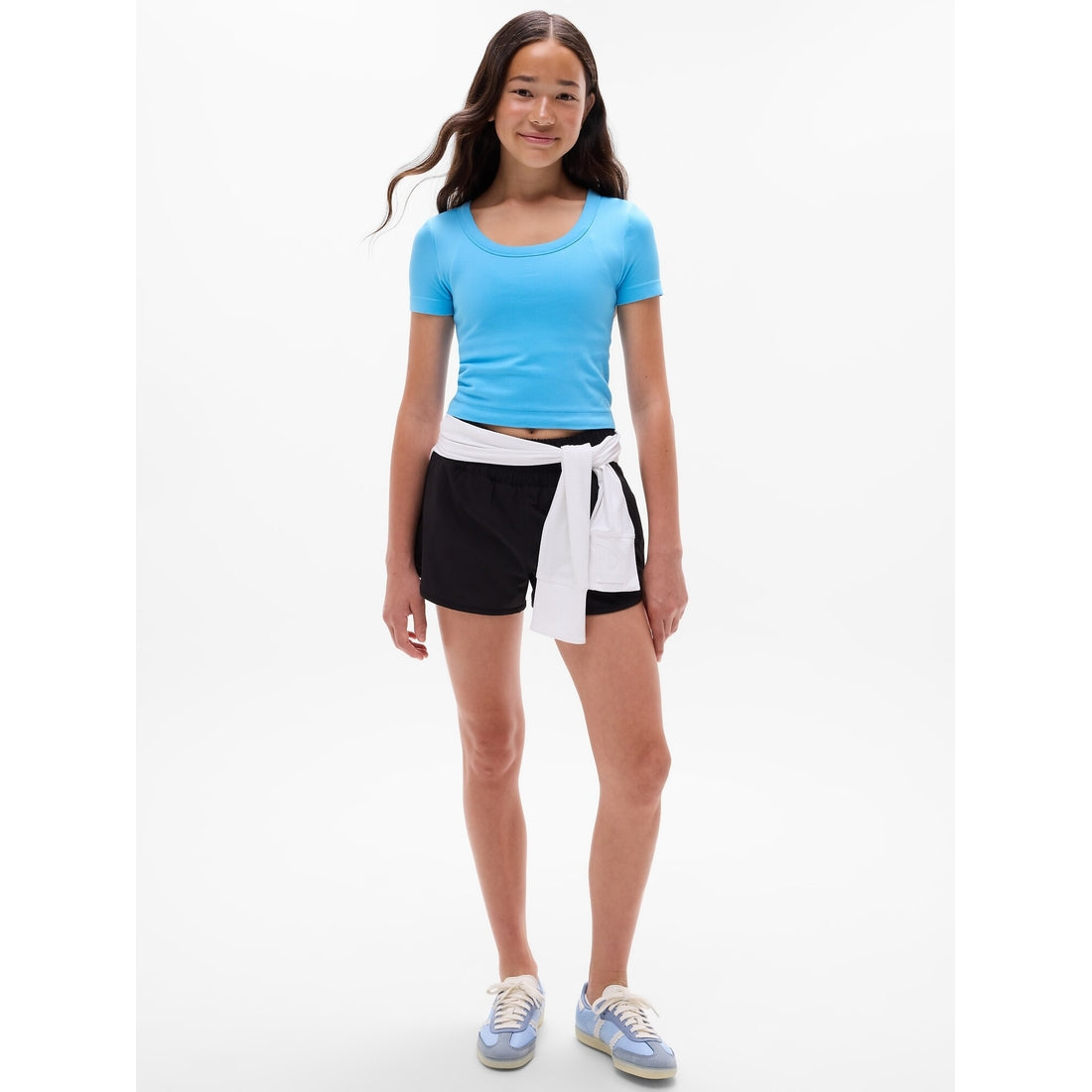Athleta Girl Rise Above Rib Scoop Tee