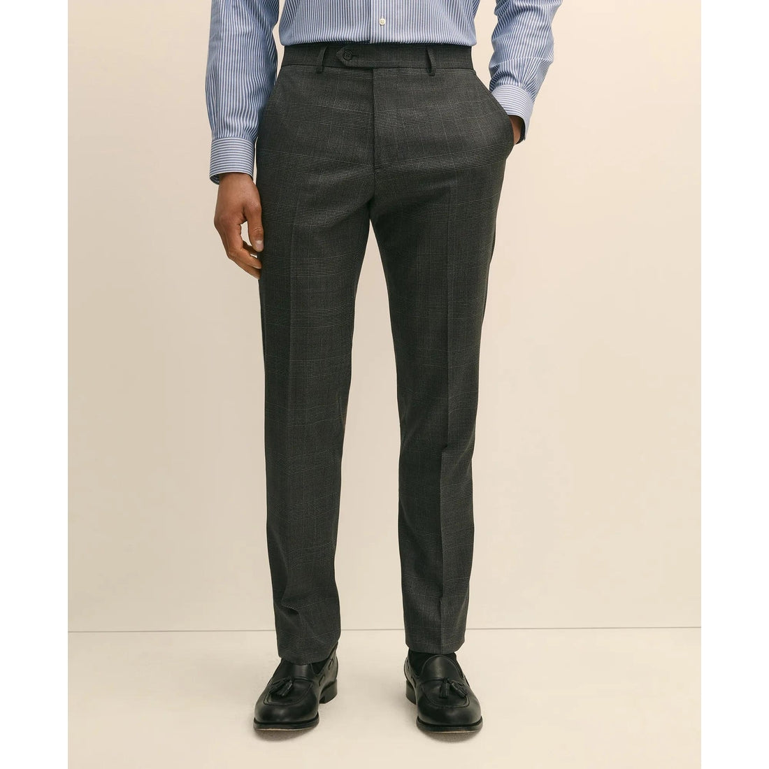 Brooks Brothers Explorer Collection Slim Fit Wool Overcheck Suit Pants