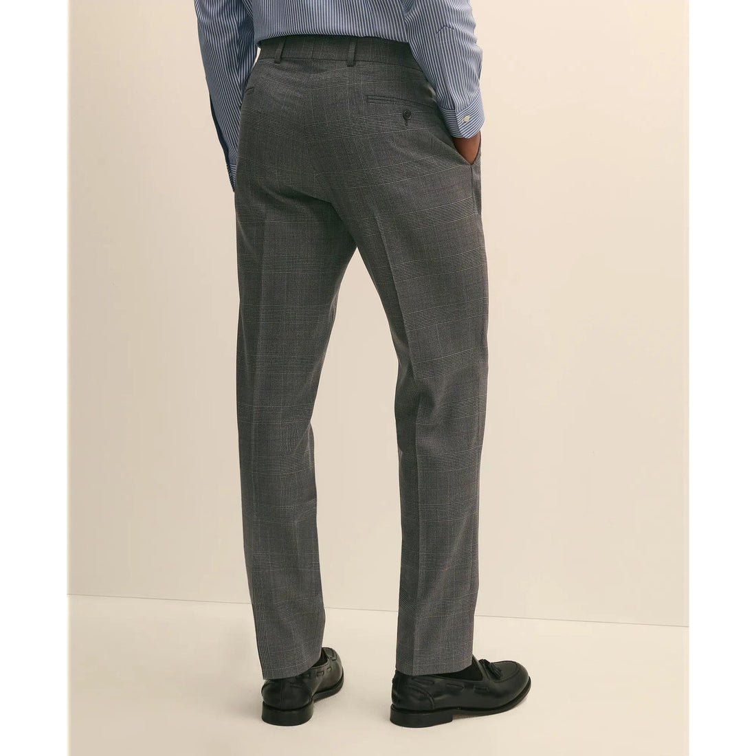 Brooks Brothers Explorer Collection Slim Fit Wool Overcheck Suit Pants