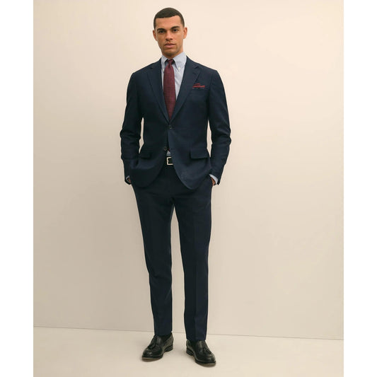 Brooks Brothers Explorer Collection Slim Fit Wool Overcheck Suit Pants