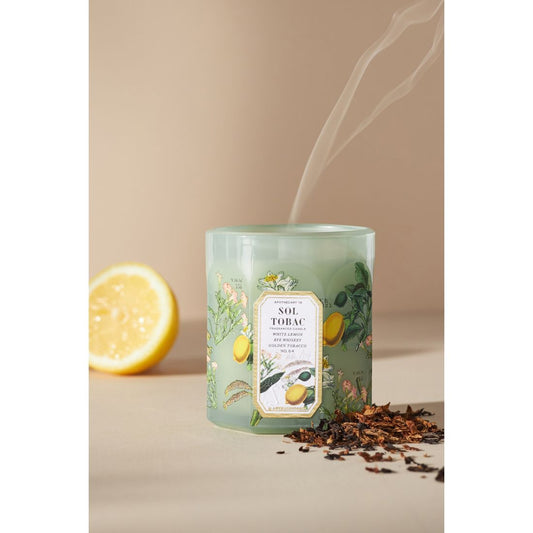 Apothecary 18 Floral Sol Tobac Small Glass Candle by Apothecary 18 by Anthropologie