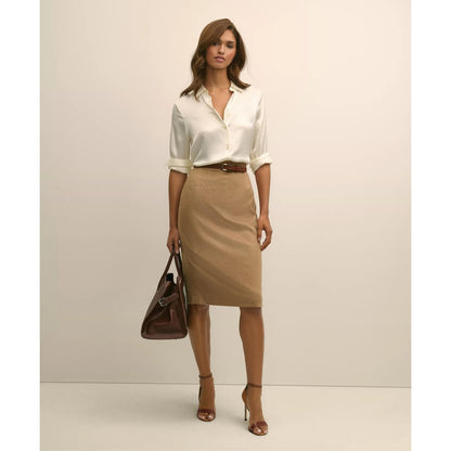 Relaxed Fit Silk Charmeuse Blouse