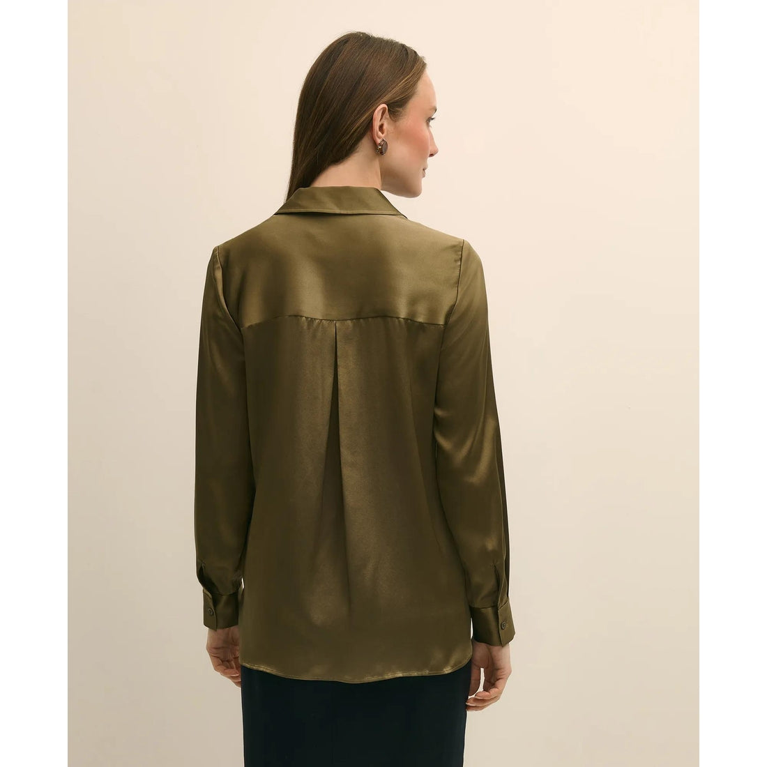 Relaxed Fit Silk Charmeuse Blouse