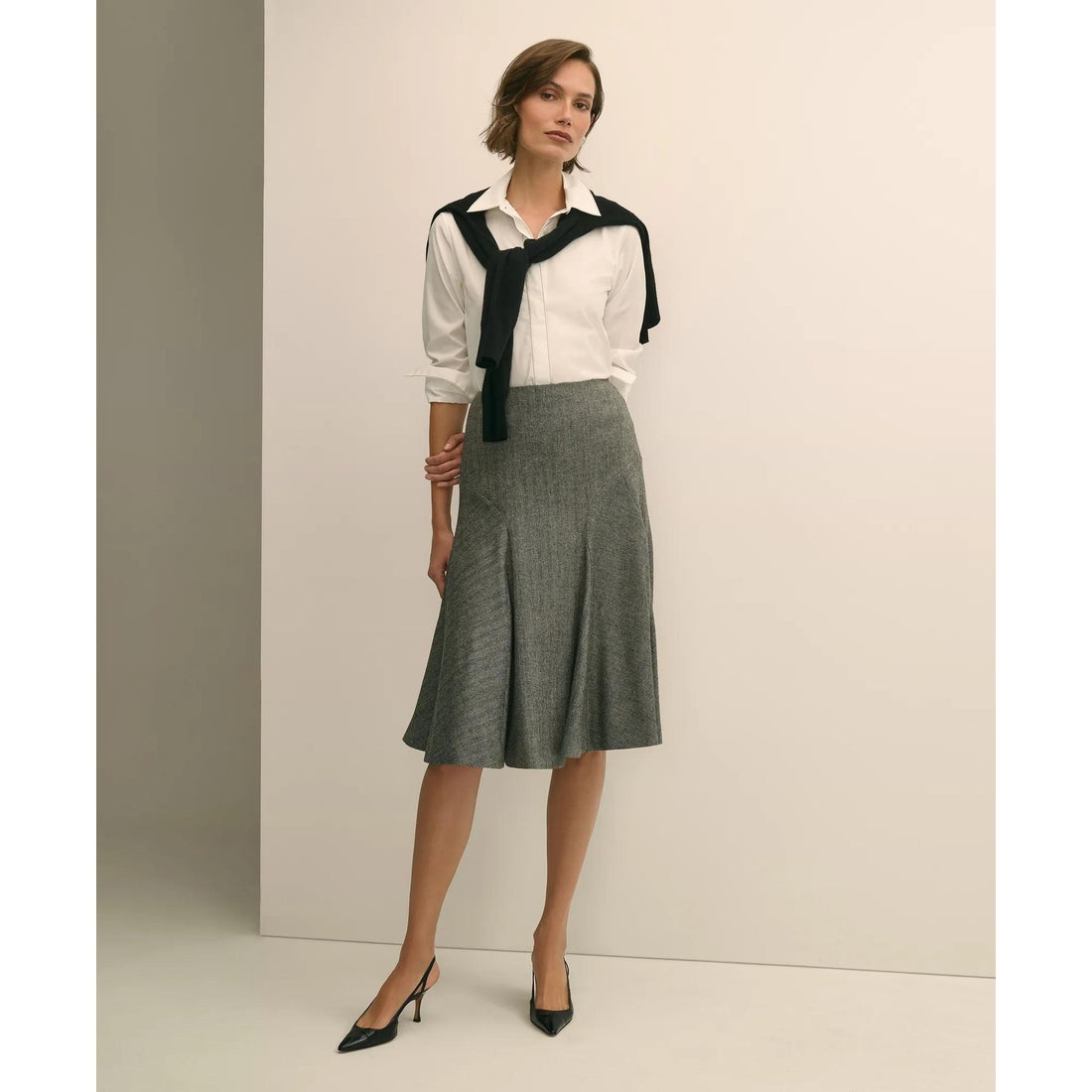 Supima Cotton Beaded-Trim Poplin Shirt