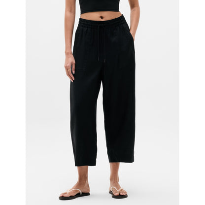 Women's Retreat Linen Easy Barrel Crop Pant
