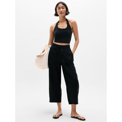 Women's Retreat Linen Easy Barrel Crop Pant