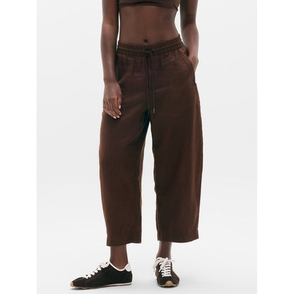 Women's Retreat Linen Easy Barrel Crop Pant
