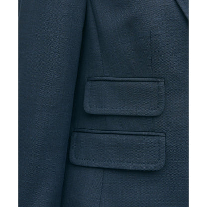 Wool-Blend Shrunken Fit Hopsack Jacket