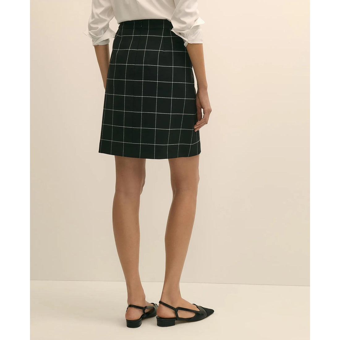 Windowpane Mini Skirt