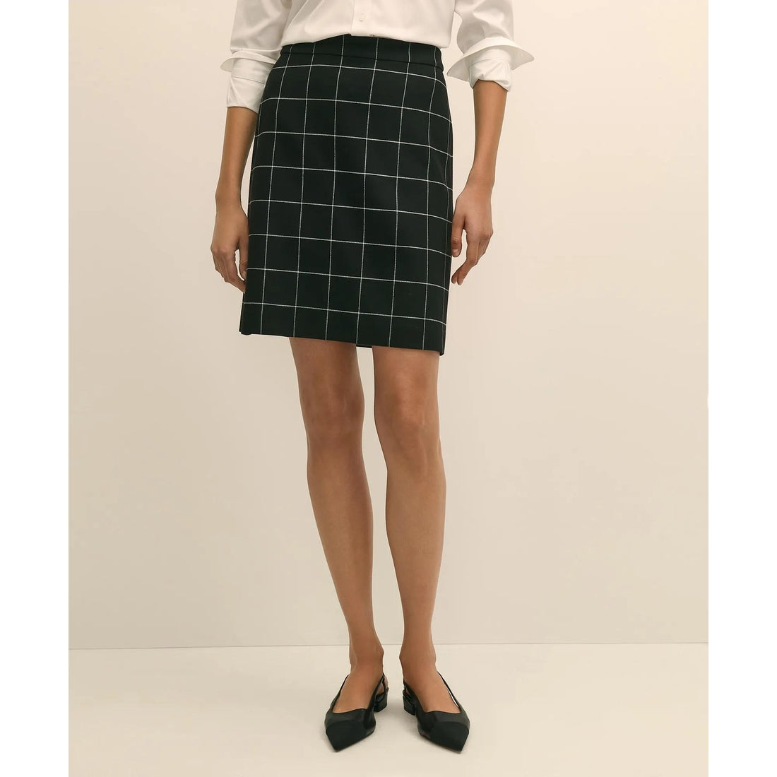 Windowpane Mini Skirt