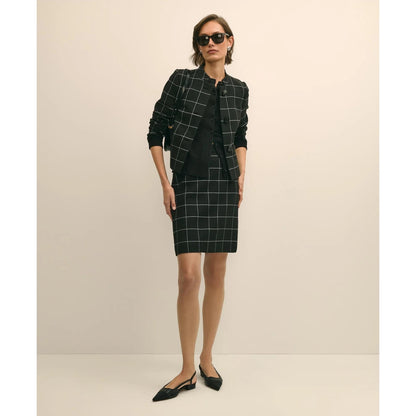 Windowpane Mini Skirt