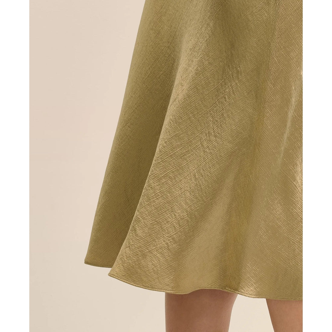 Viscose Bronze-Gold Slip Skirt