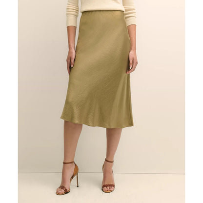 Viscose Bronze-Gold Slip Skirt
