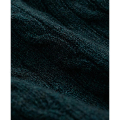 Cable Crewneck Sweater in Shetland Wool