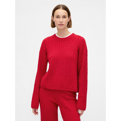 Women's Cashsoft Cable-Knit Crewneck Sweater