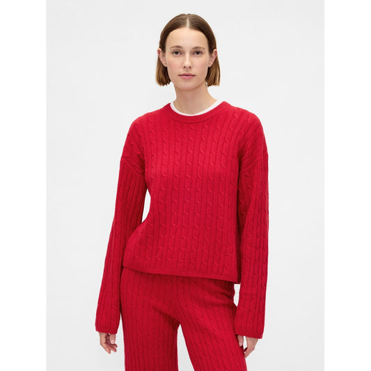 Women's Cashsoft Cable-Knit Crewneck Sweater