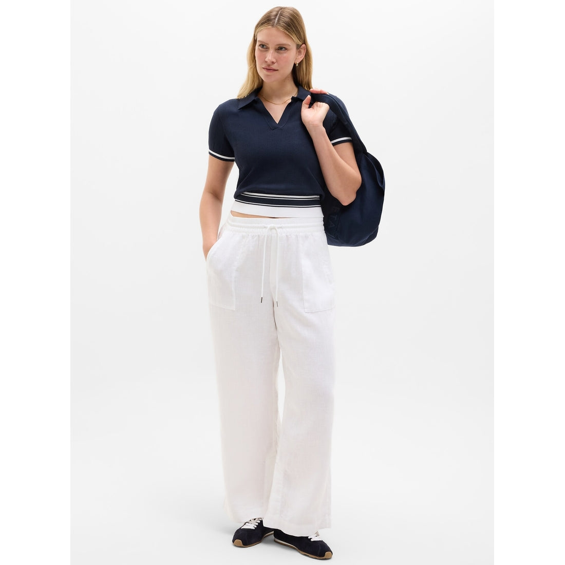 Women's Seamless Polo Tee Sweater