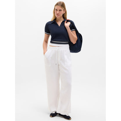 Women's Seamless Polo Tee Sweater