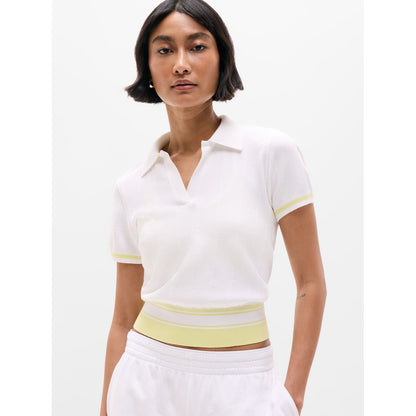Women's Seamless Polo Tee Sweater