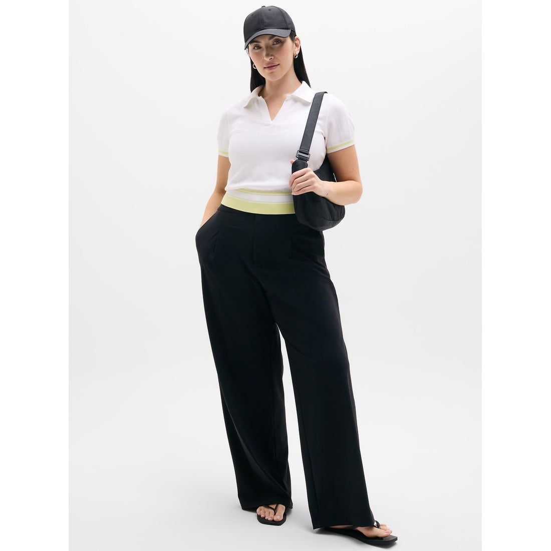 Women's Seamless Polo Tee Sweater