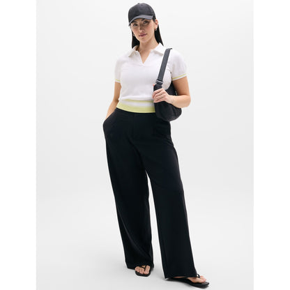 Women's Seamless Polo Tee Sweater