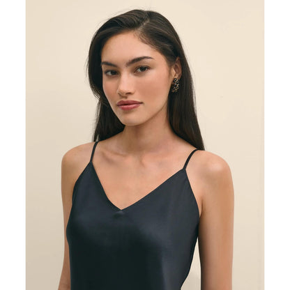 V-Neck Camisole in Washable Silk Charmeuse