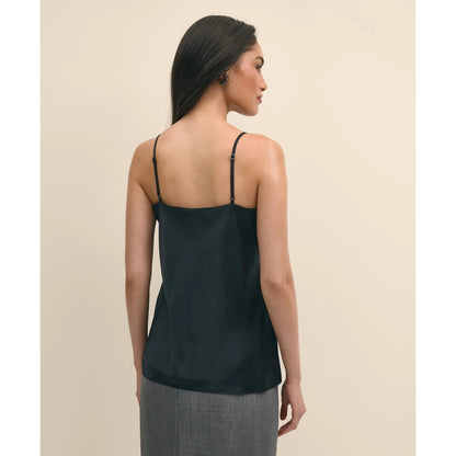 V-Neck Camisole in Washable Silk Charmeuse
