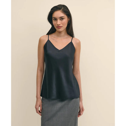 V-Neck Camisole in Washable Silk Charmeuse