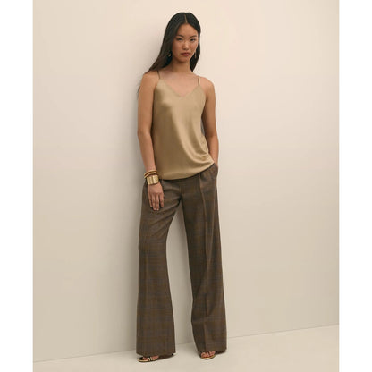 V-Neck Cami in Washable Silk Charmeuse