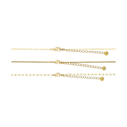Unwritten Ruby Glass Teardrop Paperclip Layered Y-Necklace Set