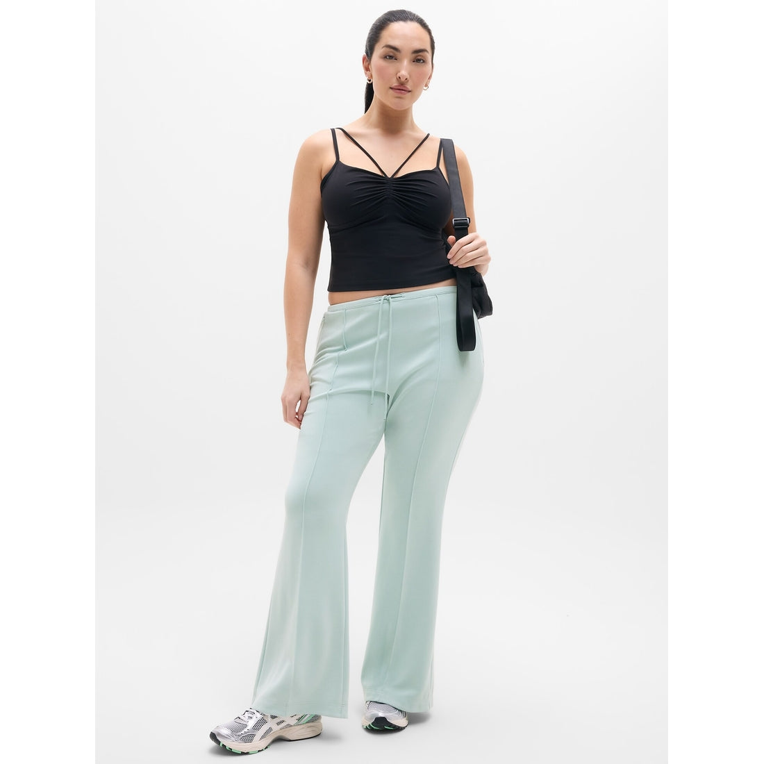 Women's Seasoft Pintuck Mid Rise Flare Pant