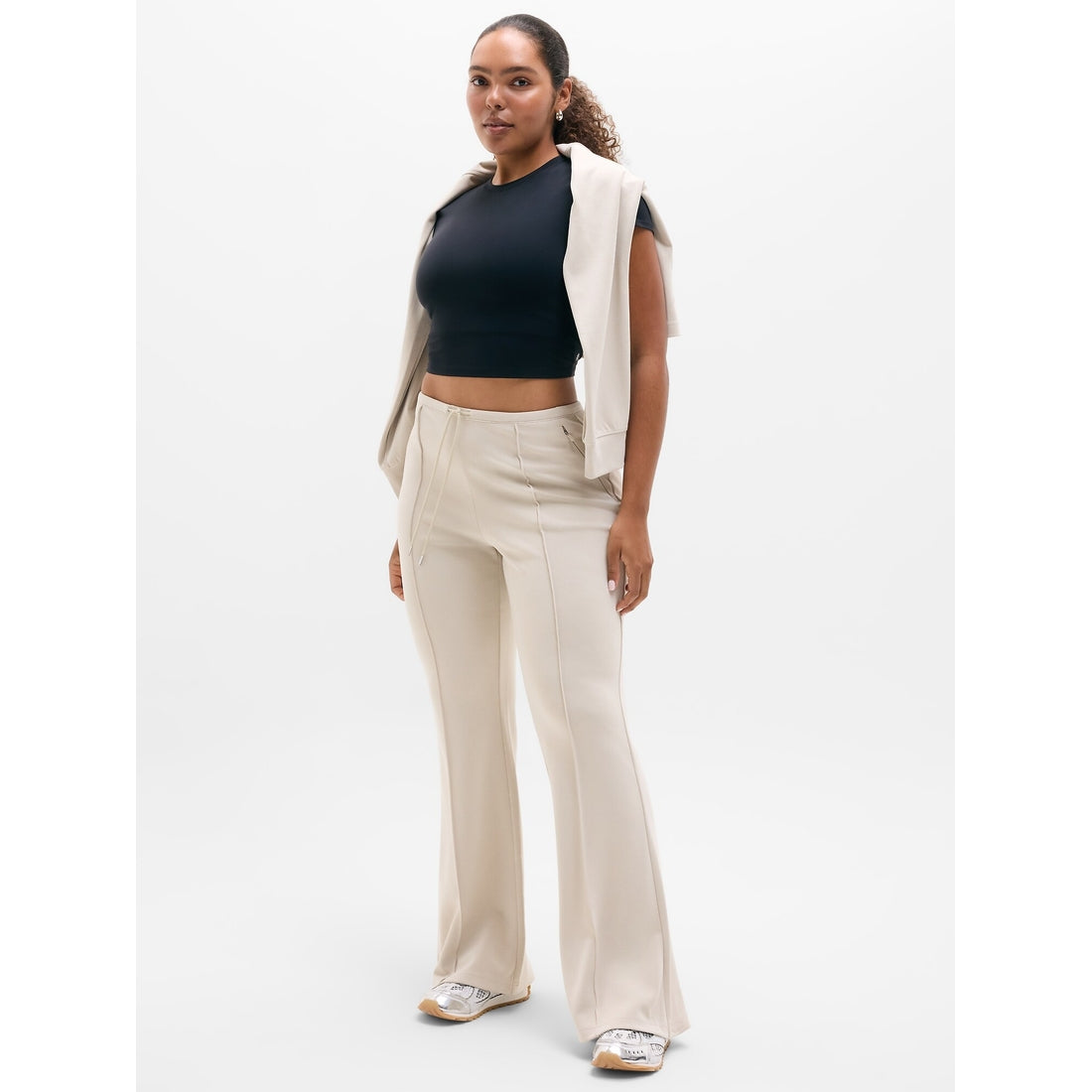 Women's Seasoft Pintuck Mid Rise Flare Pant