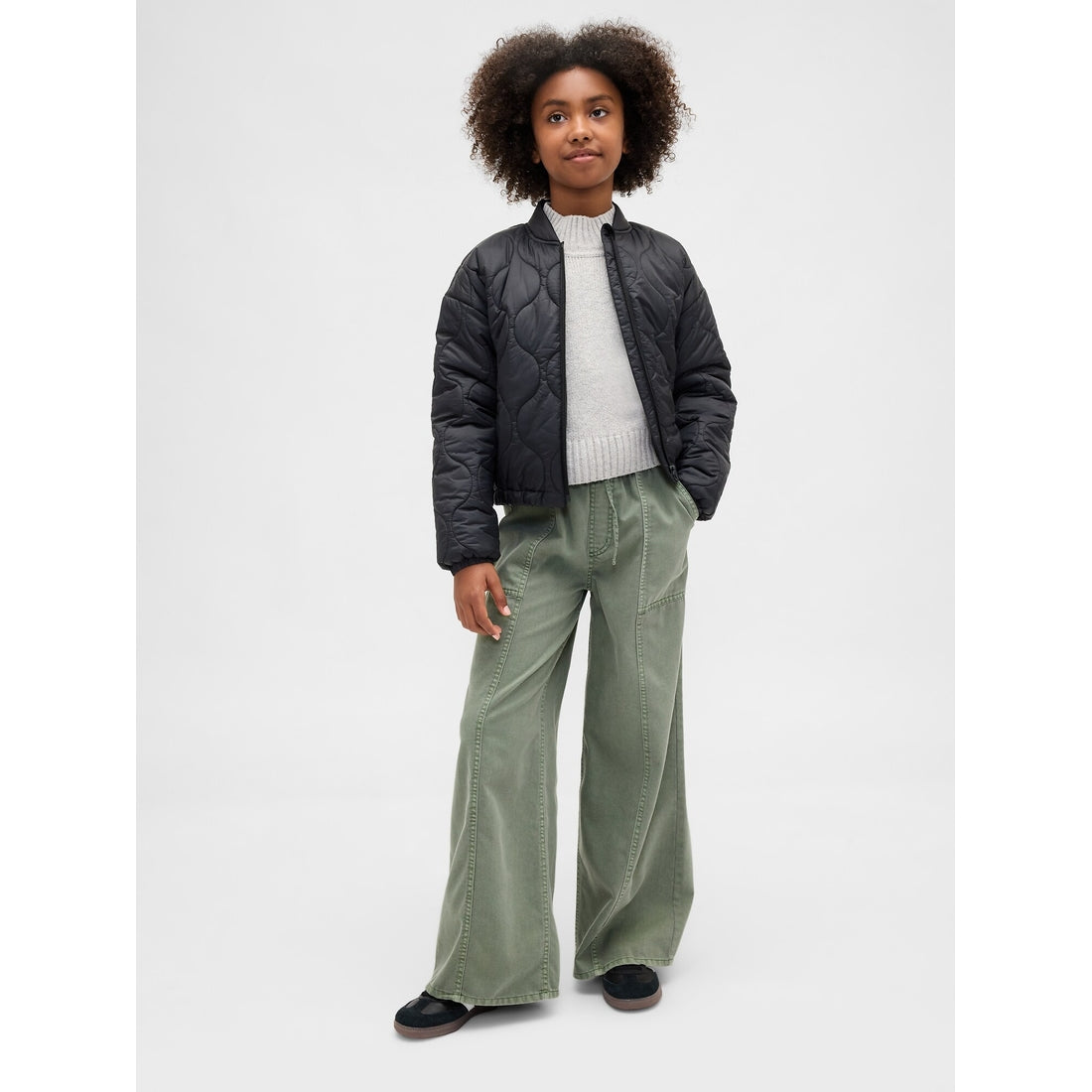 Girls' Twill Baggy Pants