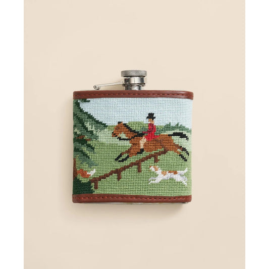 Smathers & Branson Stainless Steel Needlepoint Flask