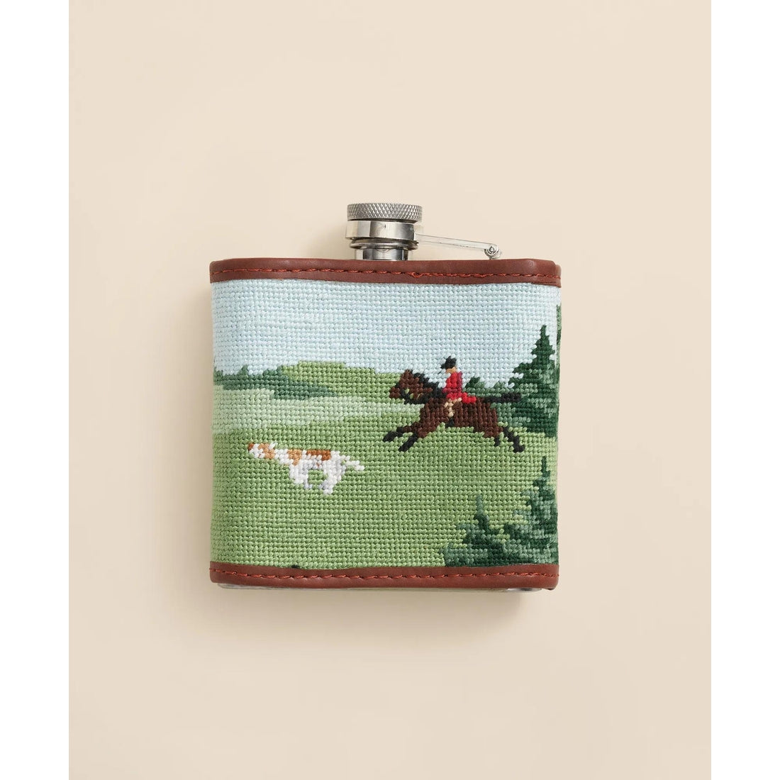 Smathers & Branson Stainless Steel Needlepoint Flask