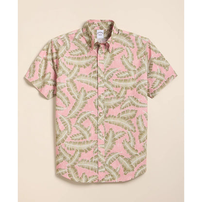Friday Shirt, Short-Sleeve Poplin Palm Leaf