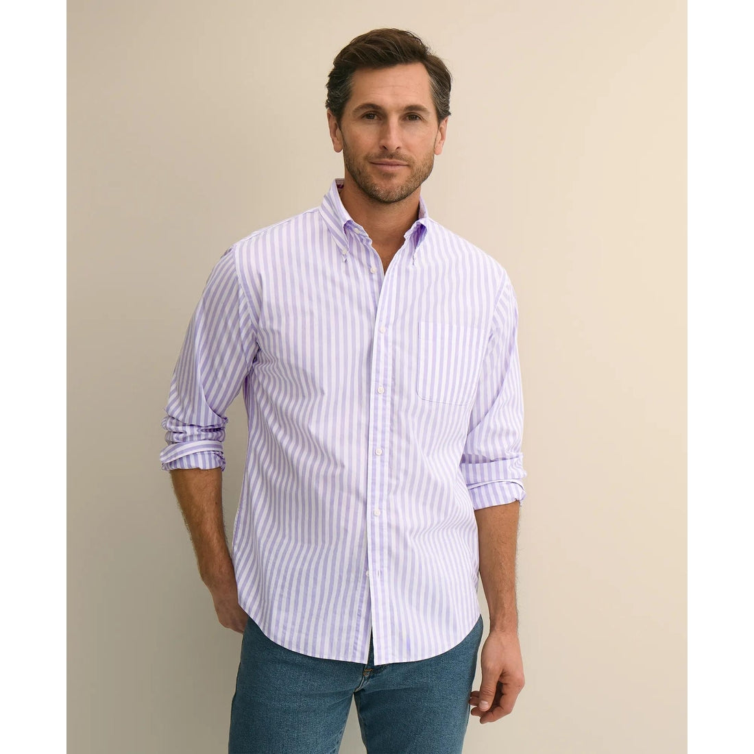 Friday Shirt, Poplin Butcher Striped
