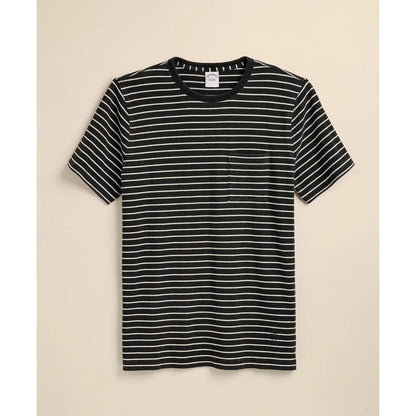 Cotton Indigo-Dyed Mariner Stripe T-Shirt