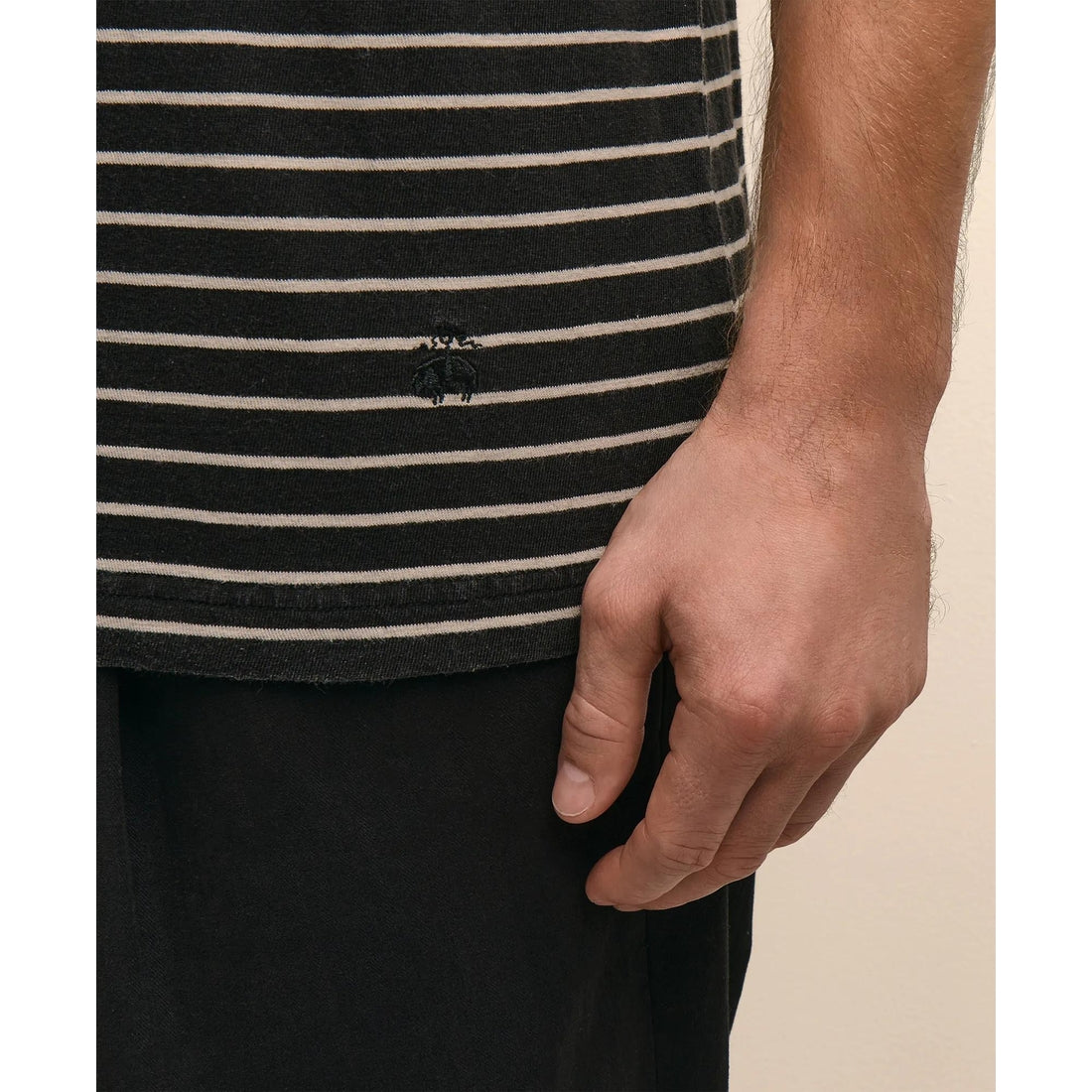Cotton Indigo-Dyed Mariner Stripe T-Shirt