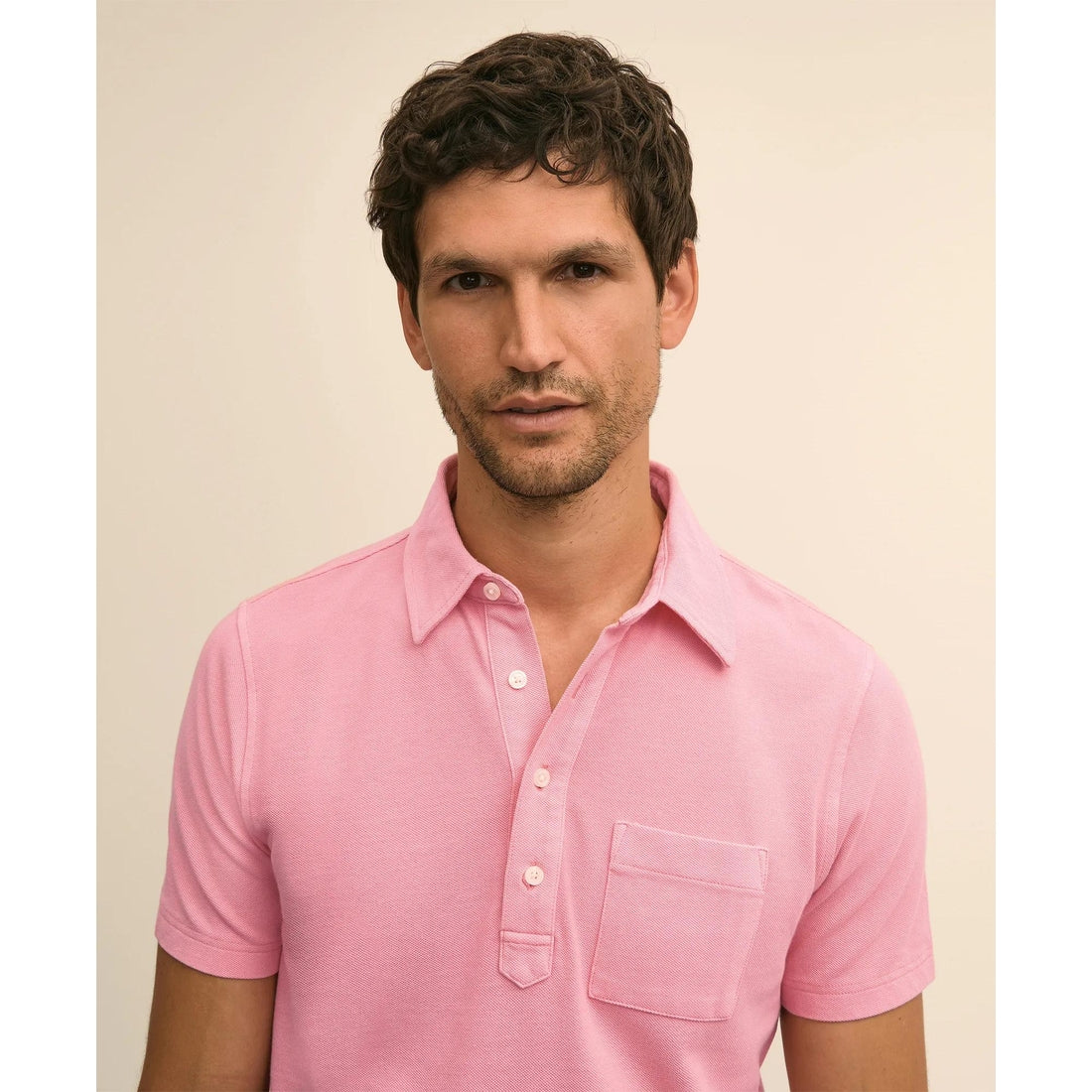 The Vintage Short-Sleeve Garment Dyed Polo Shirt