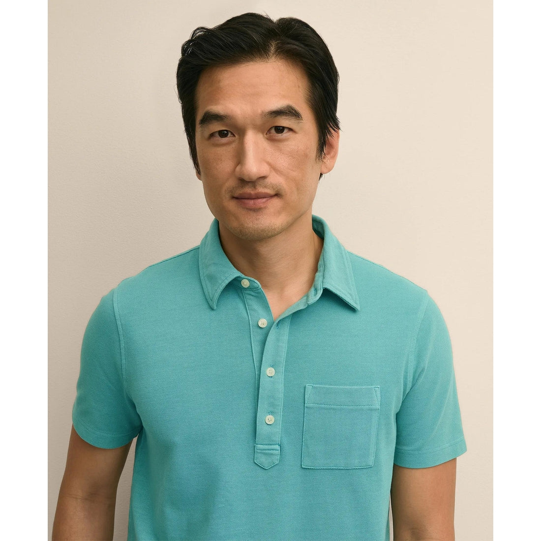 The Vintage Short-Sleeve Garment Dyed Polo Shirt