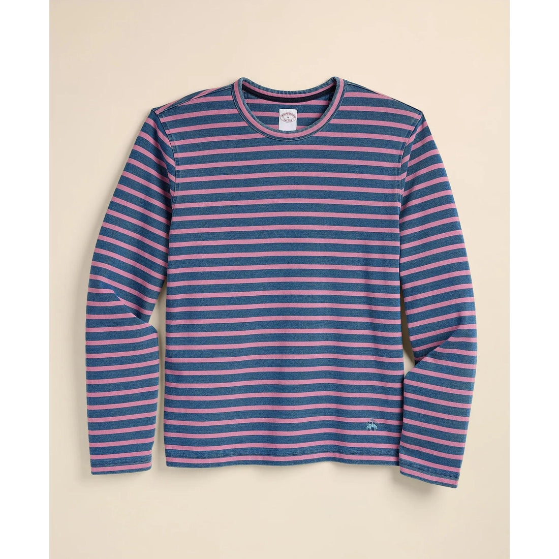 Cotton Indigo-Dyed Heavyweight Mariner Stripe Long-Sleeve T-Shirt