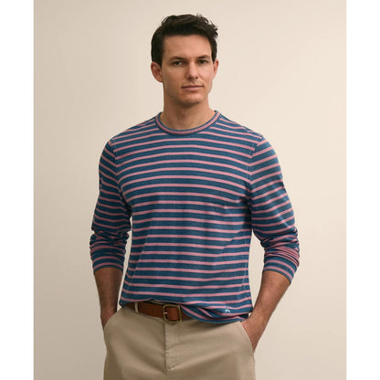 Cotton Indigo-Dyed Heavyweight Mariner Stripe Long-Sleeve T-Shirt
