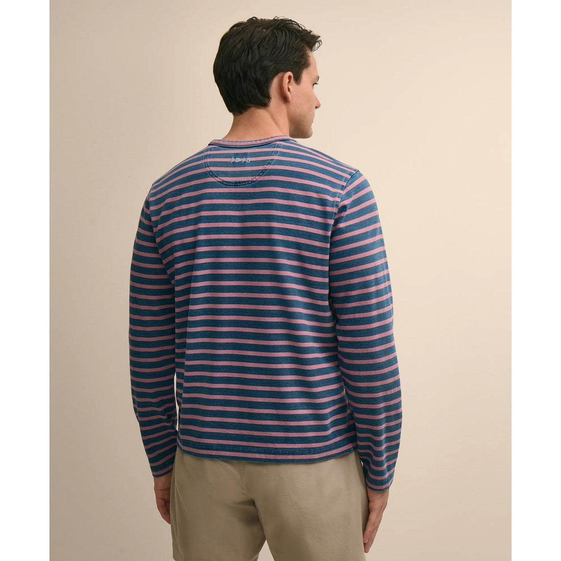 Cotton Indigo-Dyed Heavyweight Mariner Stripe Long-Sleeve T-Shirt