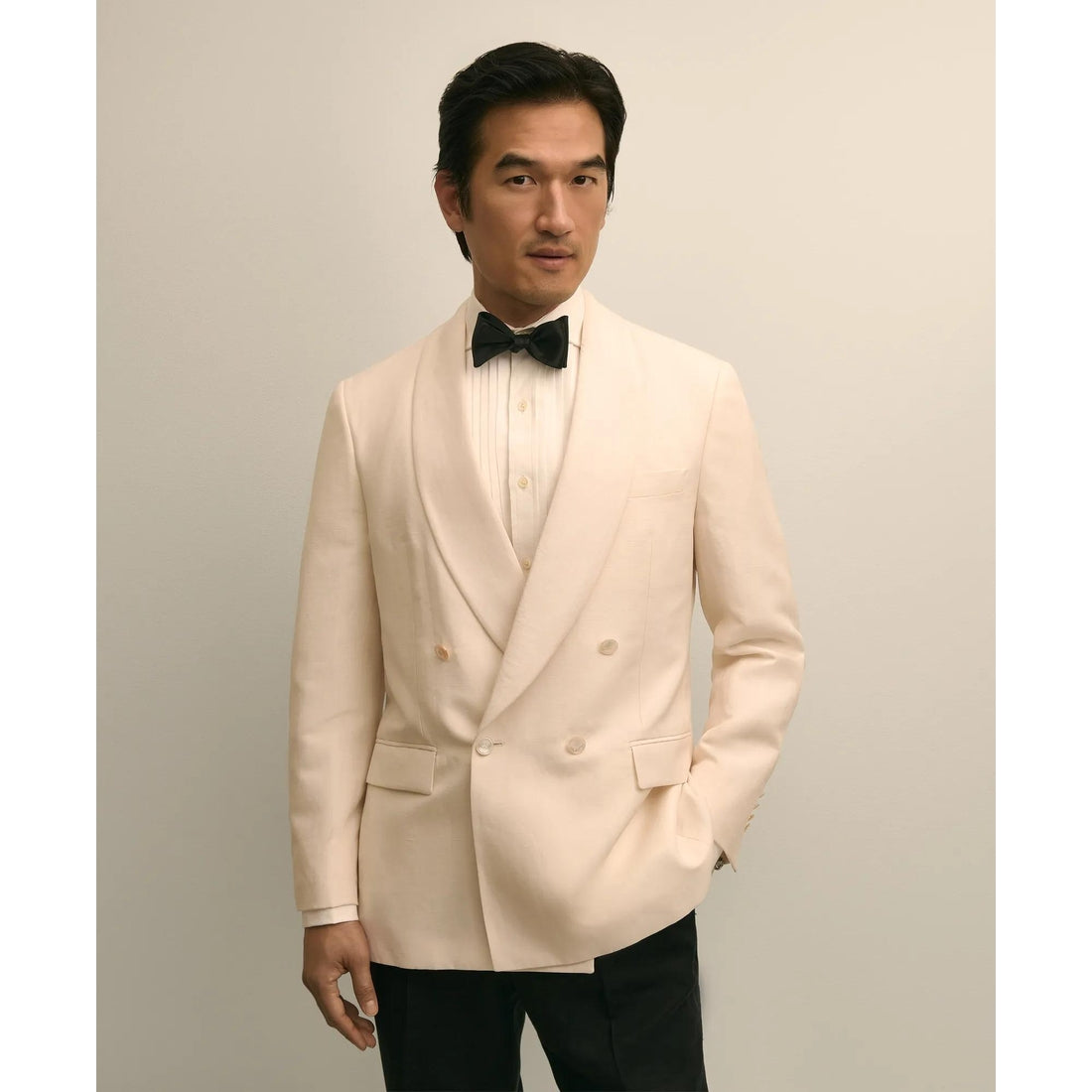 Classic Fit Wool-Linen 1818 Double-Breasted Dinner Jacket