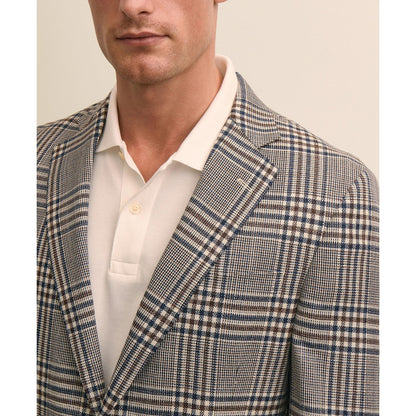 Classic Fit Linen-Silk-Cotton Check 1818 Sport Coat